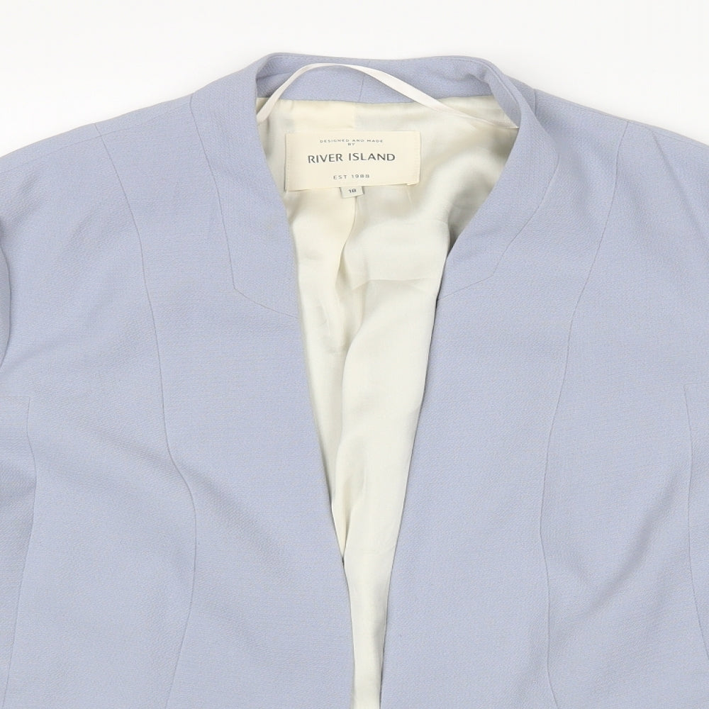 River Island Womens Blue   Jacket Sport Coat Size 18