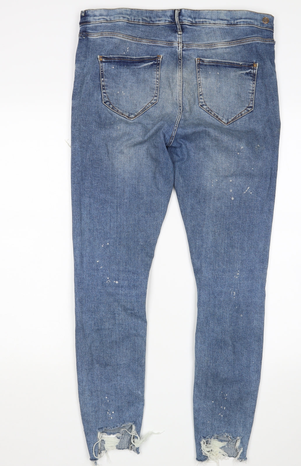 River Island Womens Blue   Skinny Jeans Size 16 L29 in