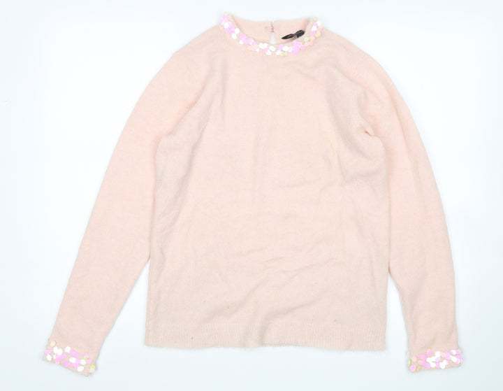 Dorothy Perkins Womens Pink   Pullover Jumper Size 8