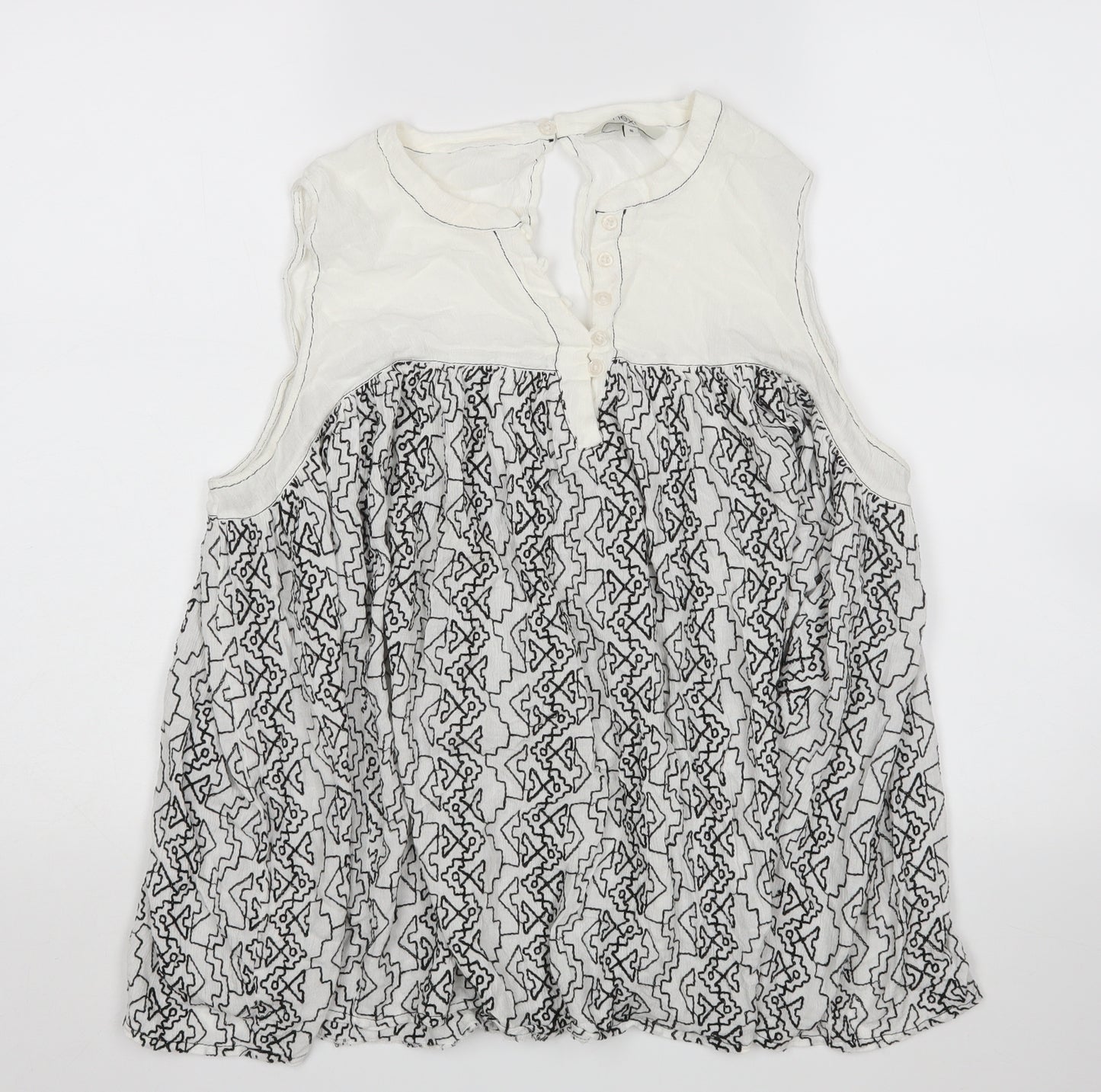 NEXT Womens Multicoloured Geometric  Basic Blouse Size 16