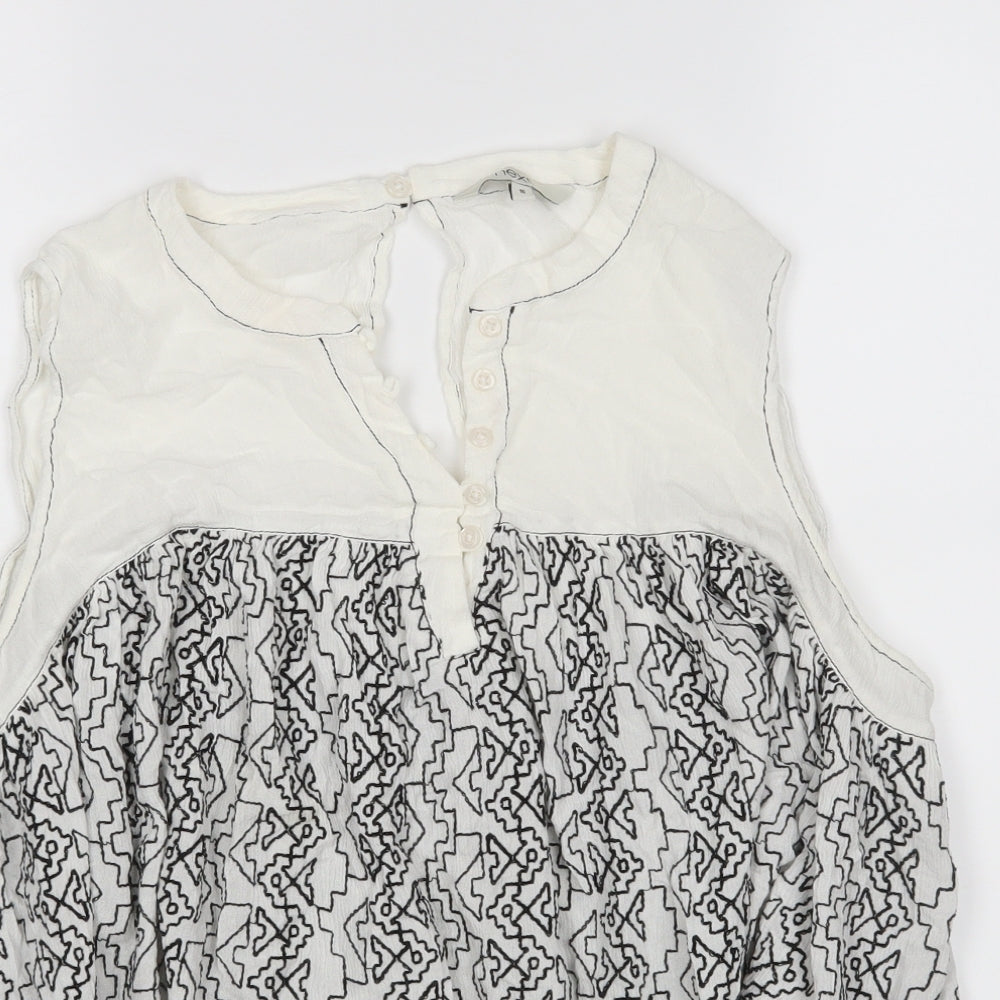 NEXT Womens Multicoloured Geometric  Basic Blouse Size 16