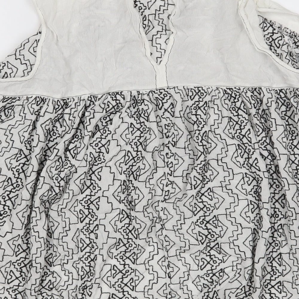 NEXT Womens Multicoloured Geometric  Basic Blouse Size 16