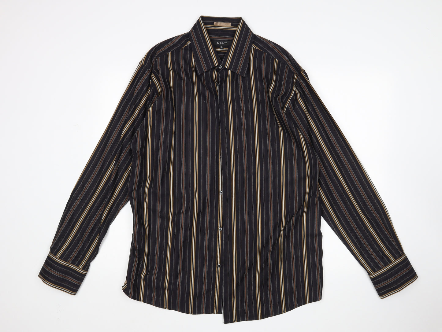 NEXT Mens Multicoloured Striped   Dress Shirt Size XL