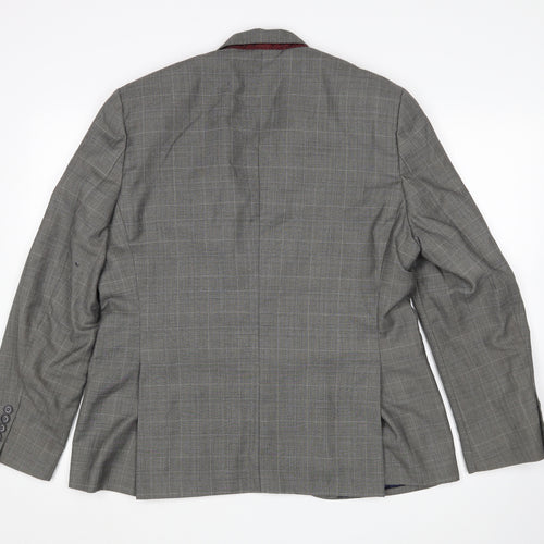 Burton Mens Grey Check  Jacket Suit Jacket