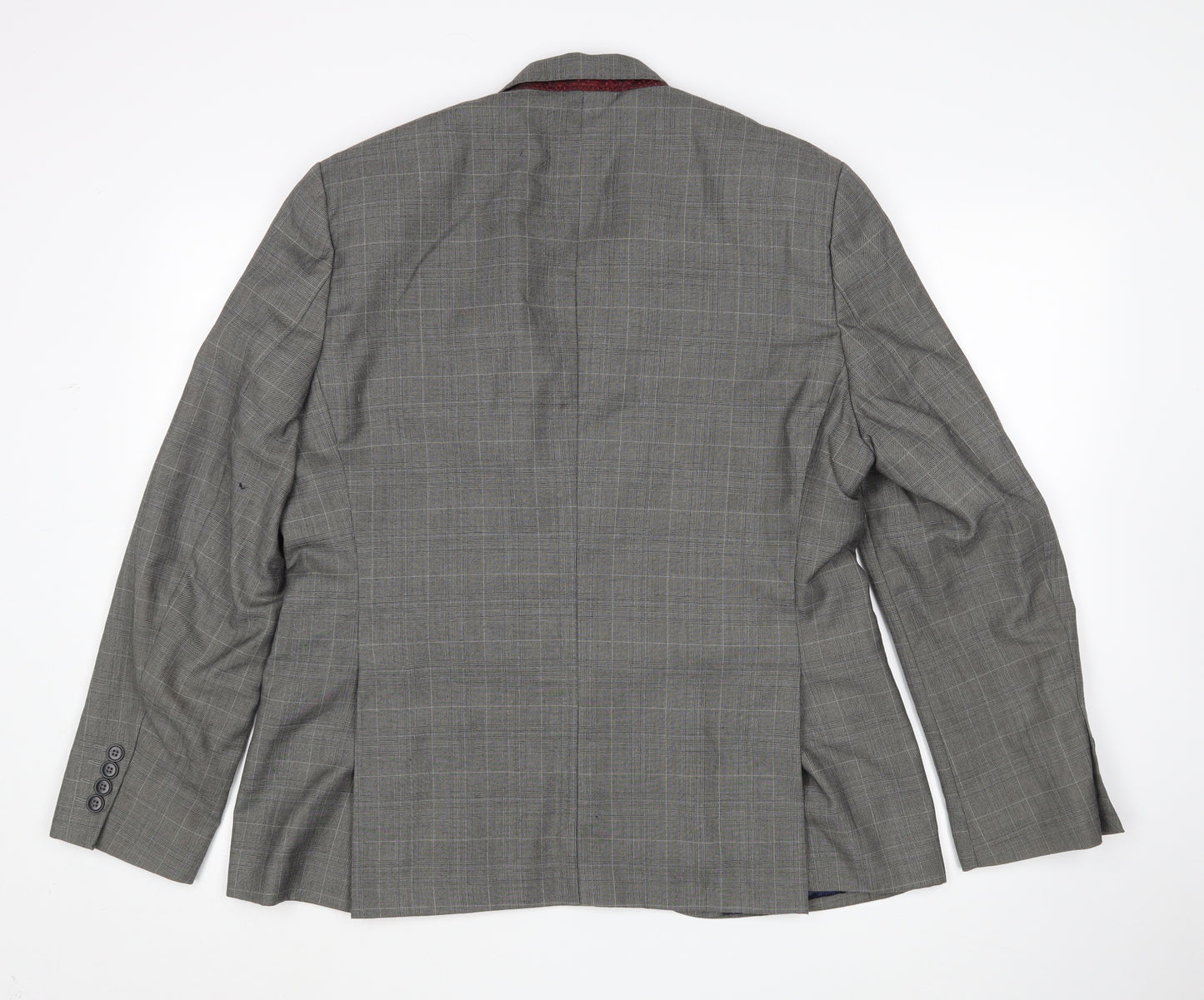 Burton Mens Grey Check  Jacket Suit Jacket