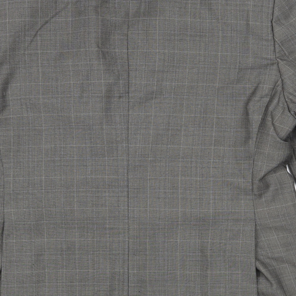Burton Mens Grey Check  Jacket Suit Jacket
