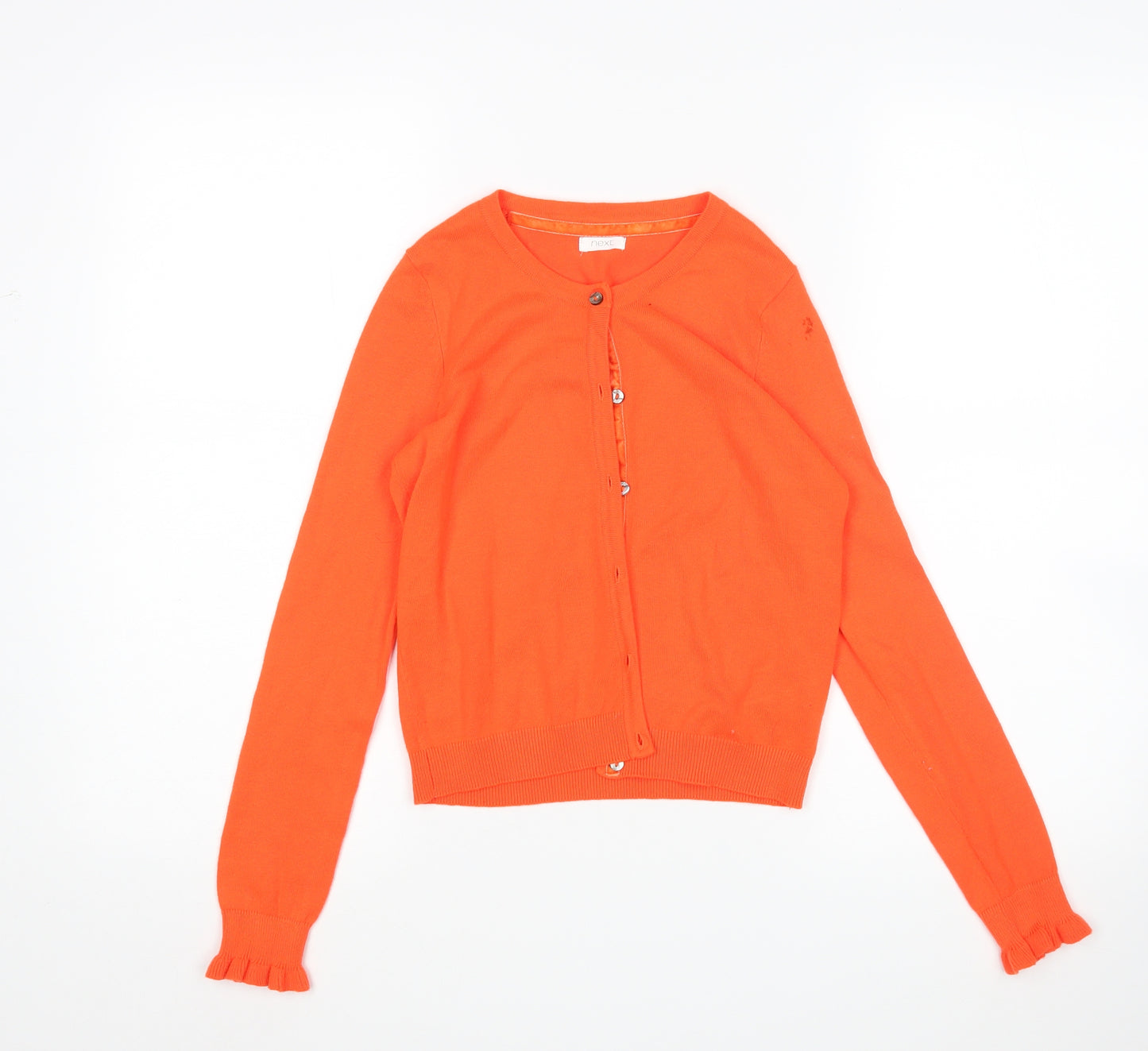 NEXT Girls Orange   Cardigan Jumper Size 9 Years