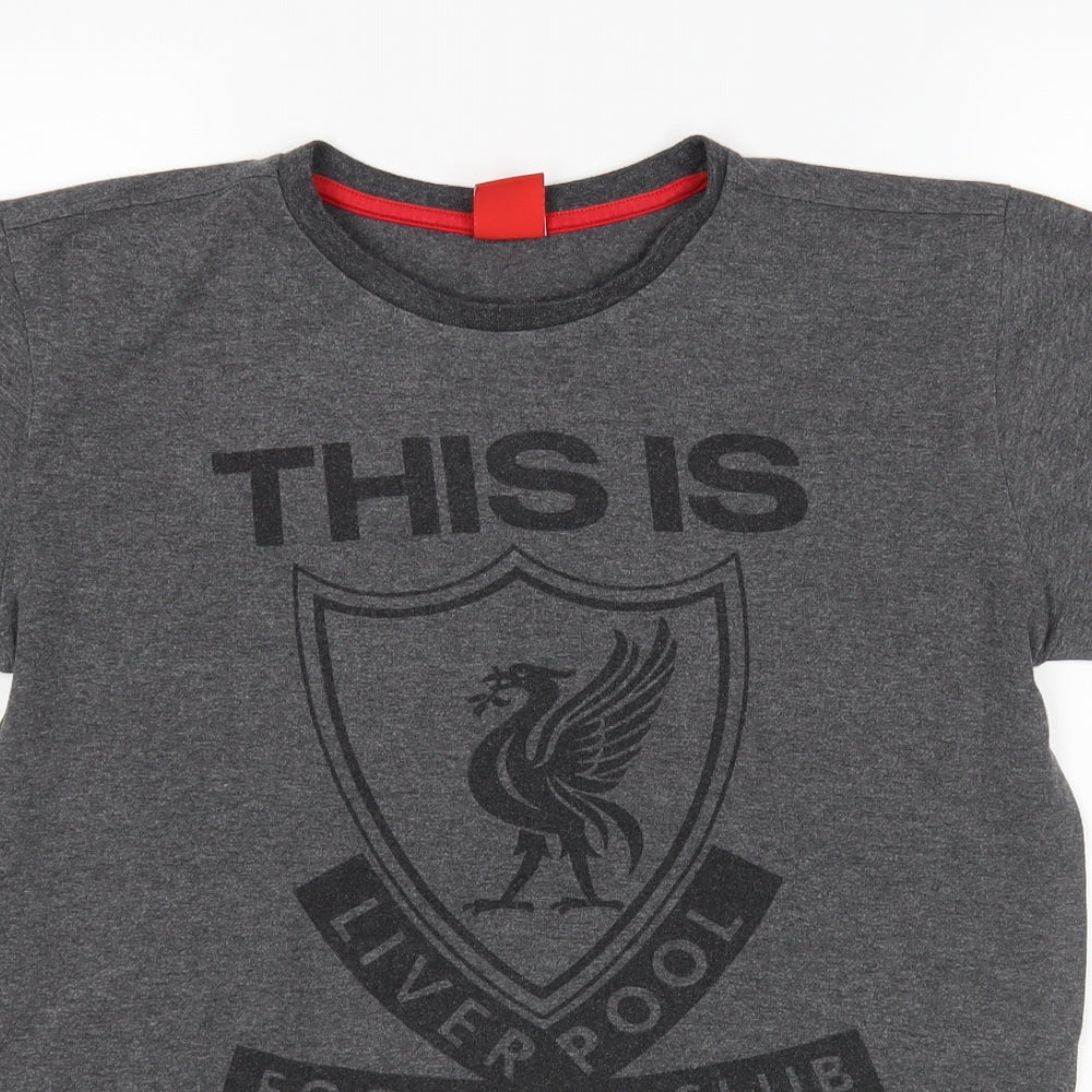 Liverpool FC Mens Grey    T-Shirt Size S