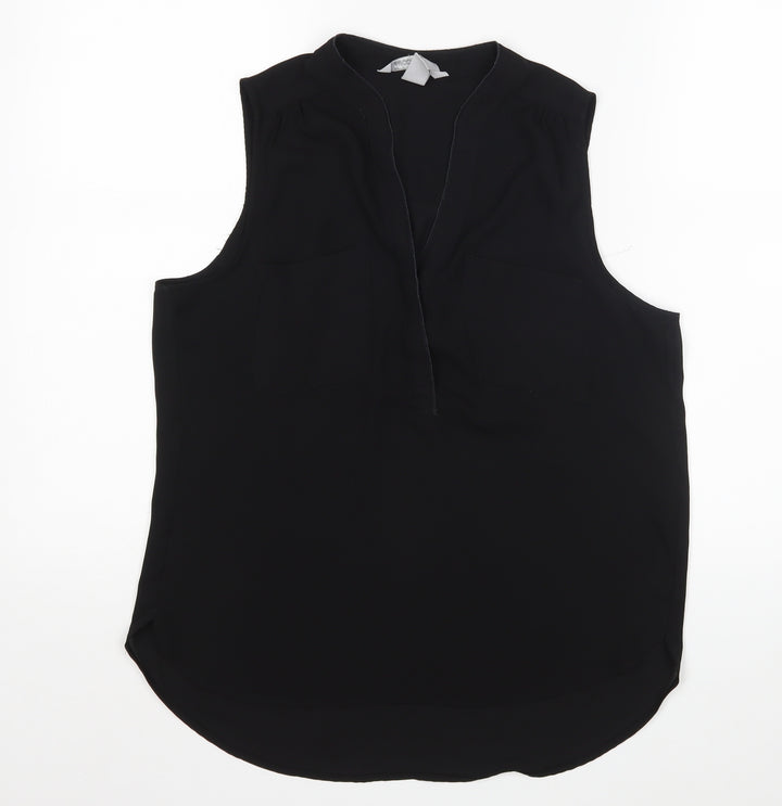 H&M Womens Black   Basic Blouse Size 8