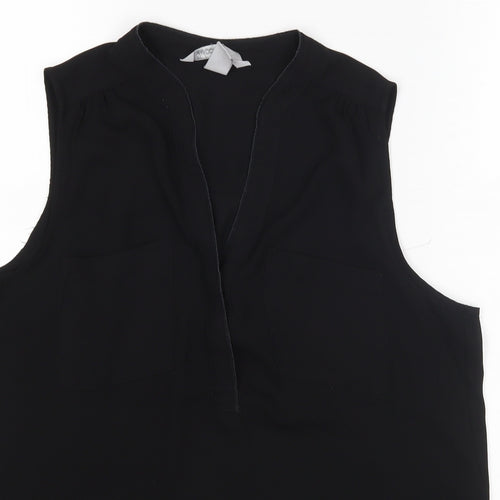 H&M Womens Black   Basic Blouse Size 8