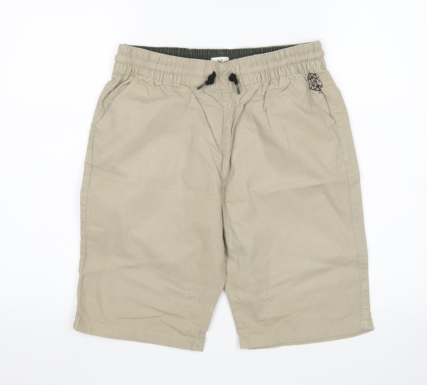 F&F Boys Beige   Bermuda Shorts Size 13-14 Years