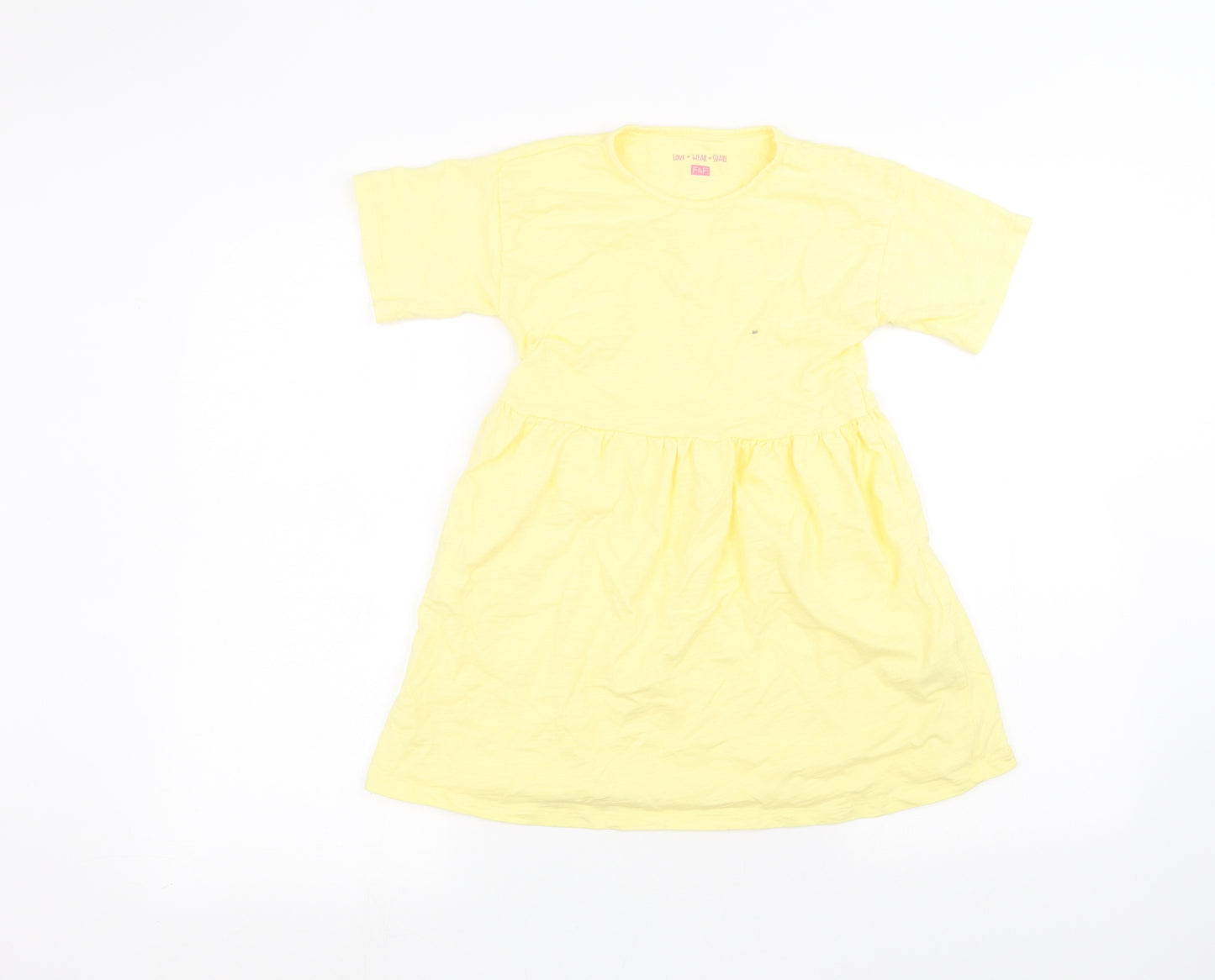 F&F Girls Yellow   A-Line  Size 7-8 Years