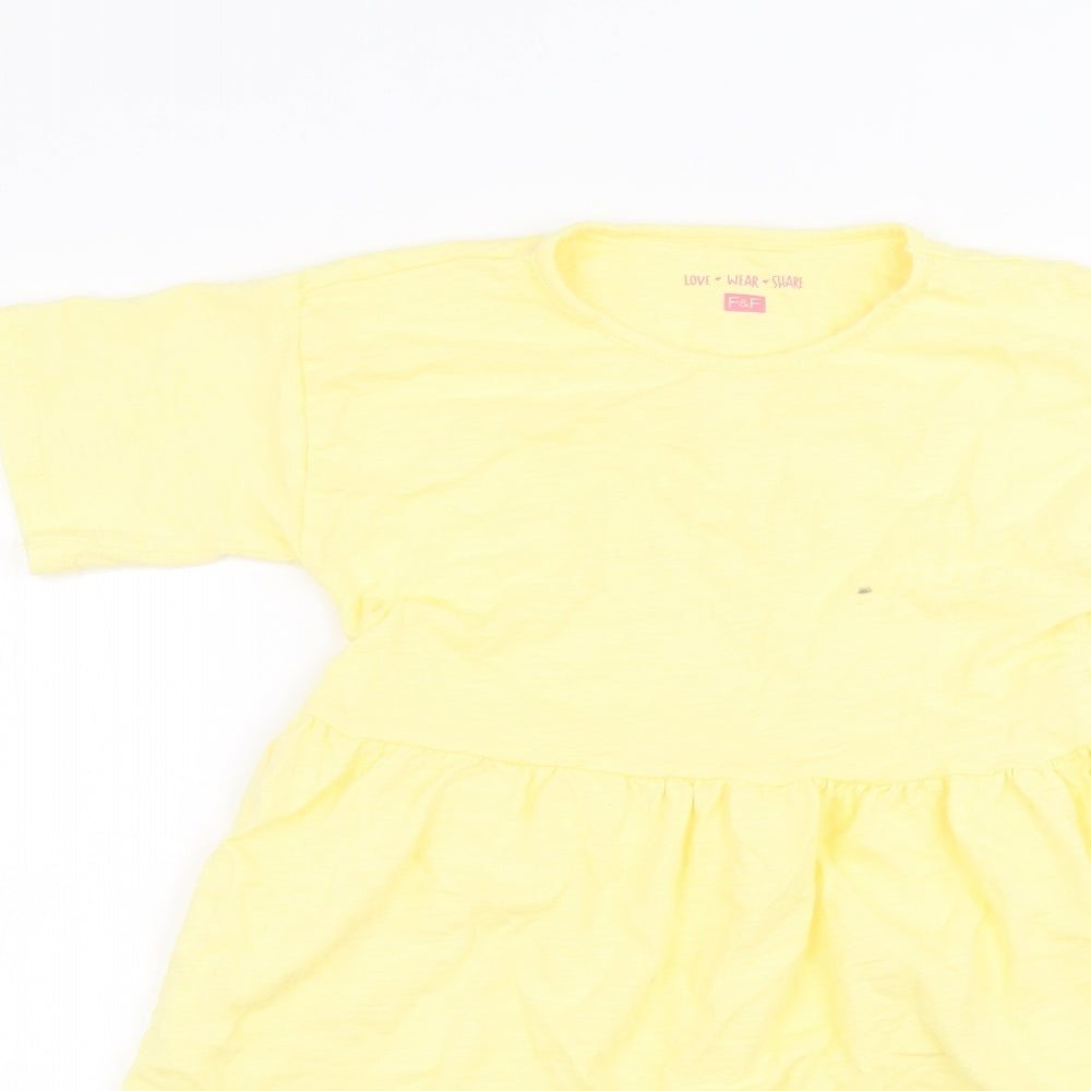 F&F Girls Yellow   A-Line  Size 7-8 Years