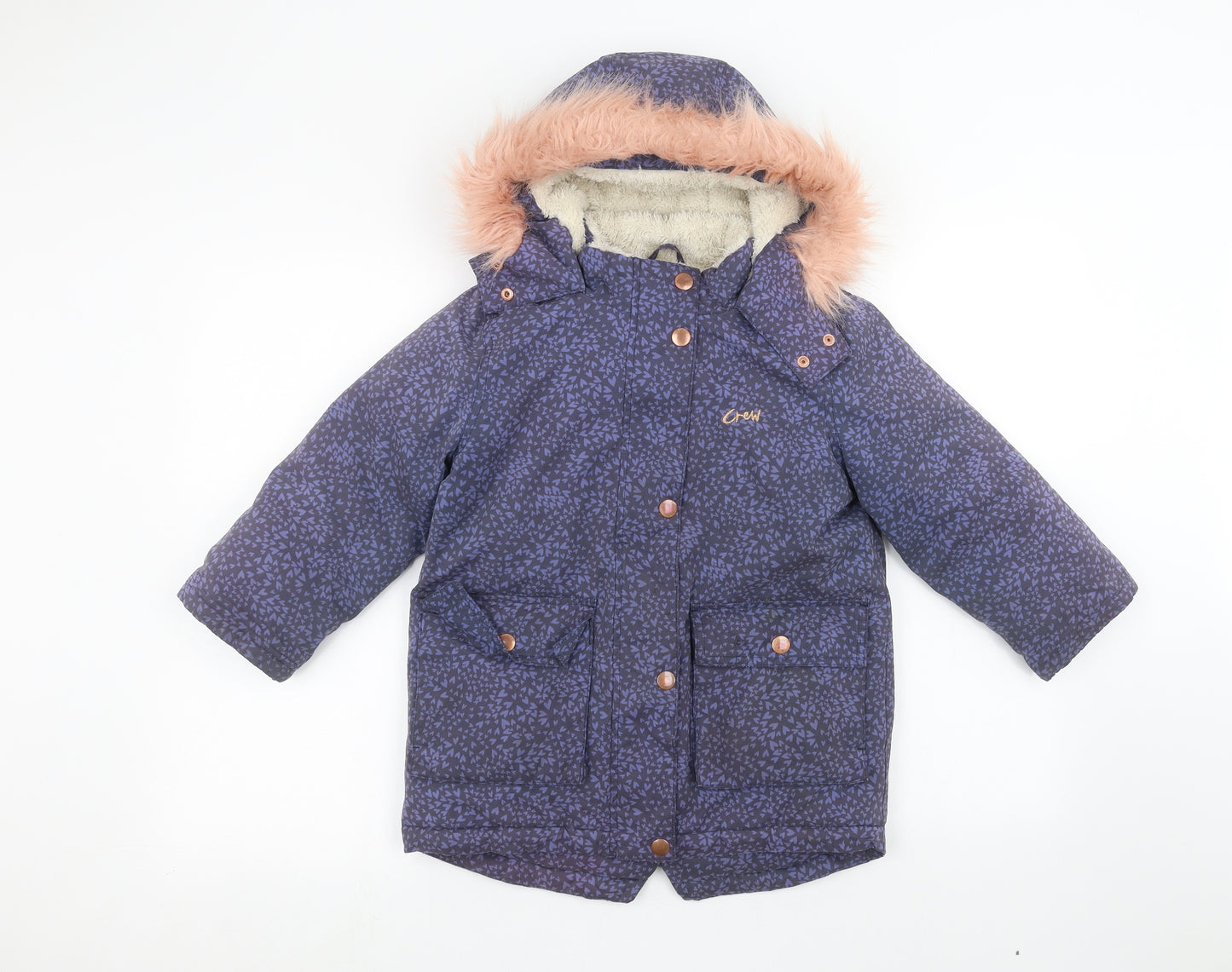 CCC Girls Blue   Parka Coat Size 6-7 Years