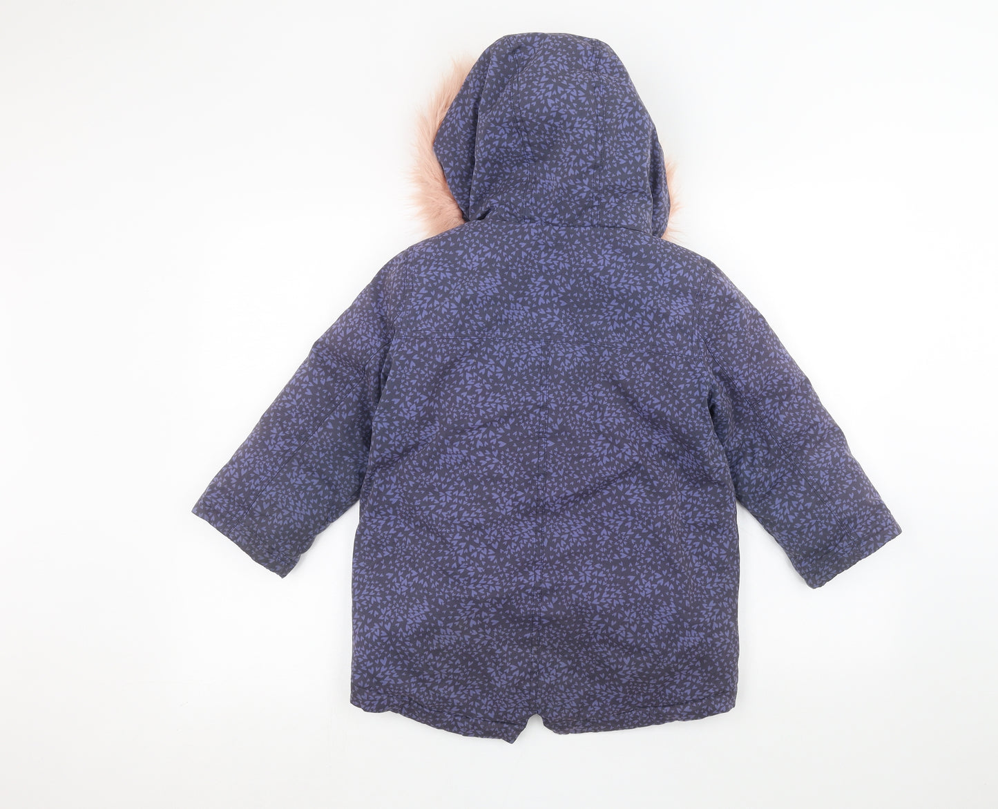 CCC Girls Blue   Parka Coat Size 6-7 Years