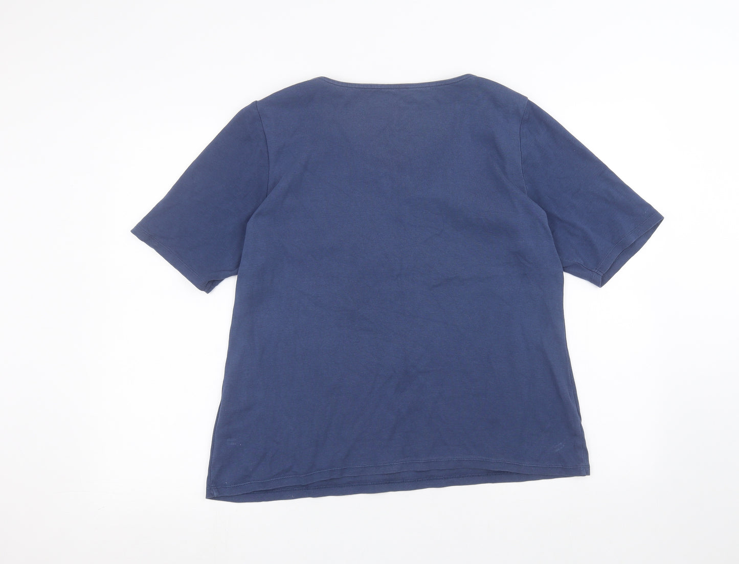 Preworn Womens Blue   Basic T-Shirt Size 18