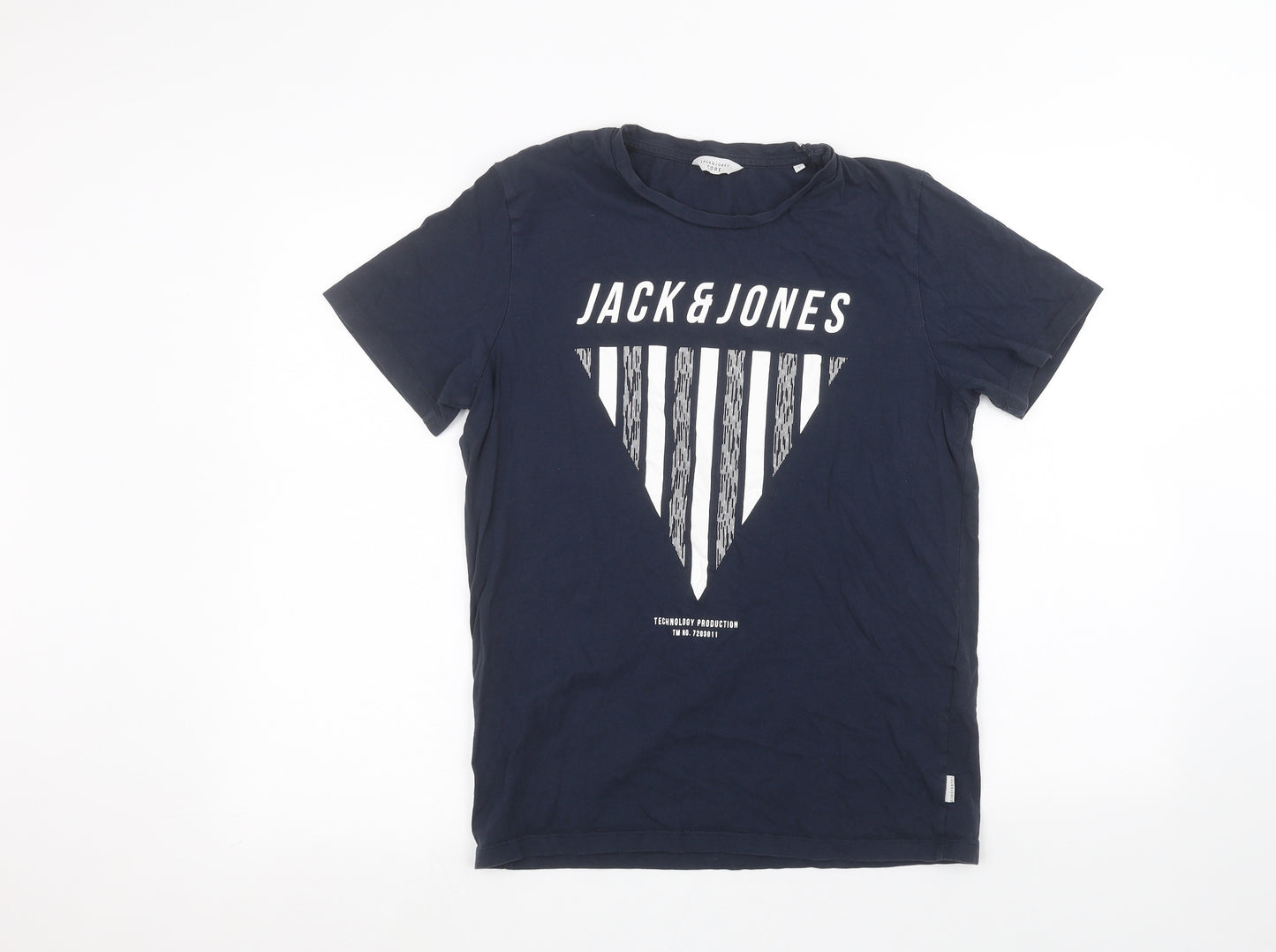 JACK & JONES Mens Blue    T-Shirt Size S
