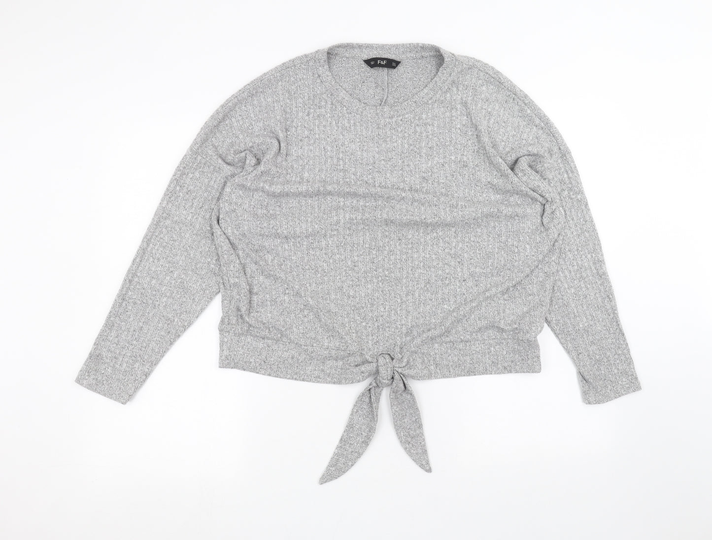 F&F Womens Grey   Basic T-Shirt Size 14