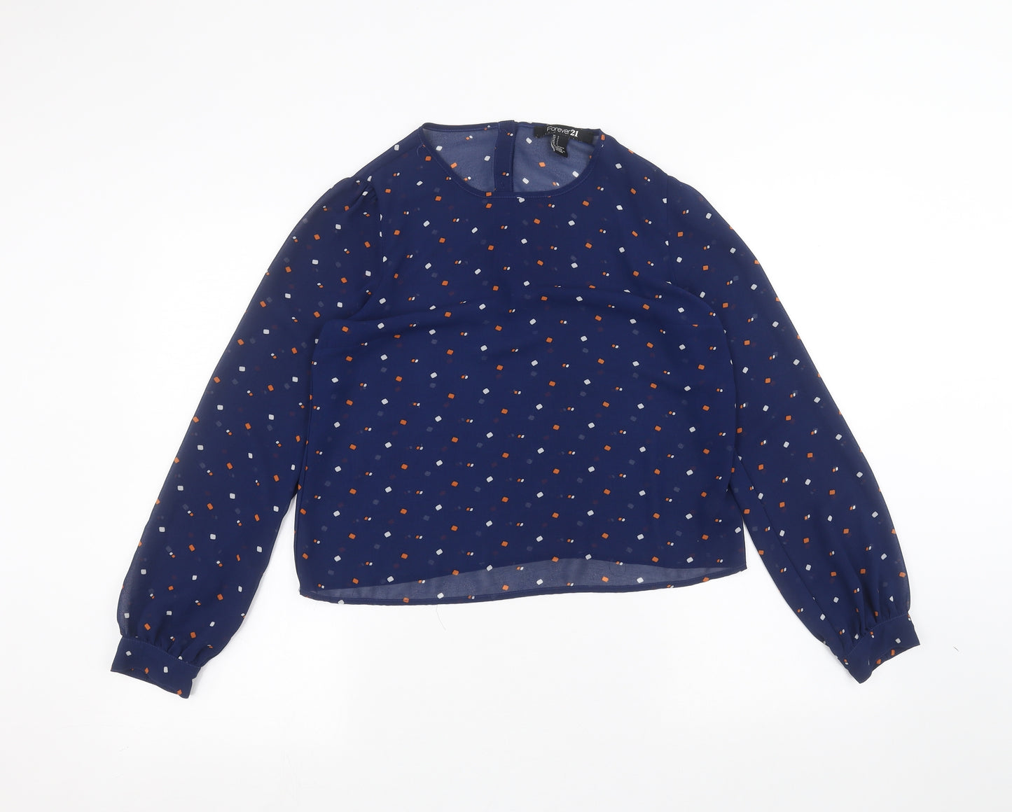 FOREVER 21 Womens Blue   Basic Blouse Size S