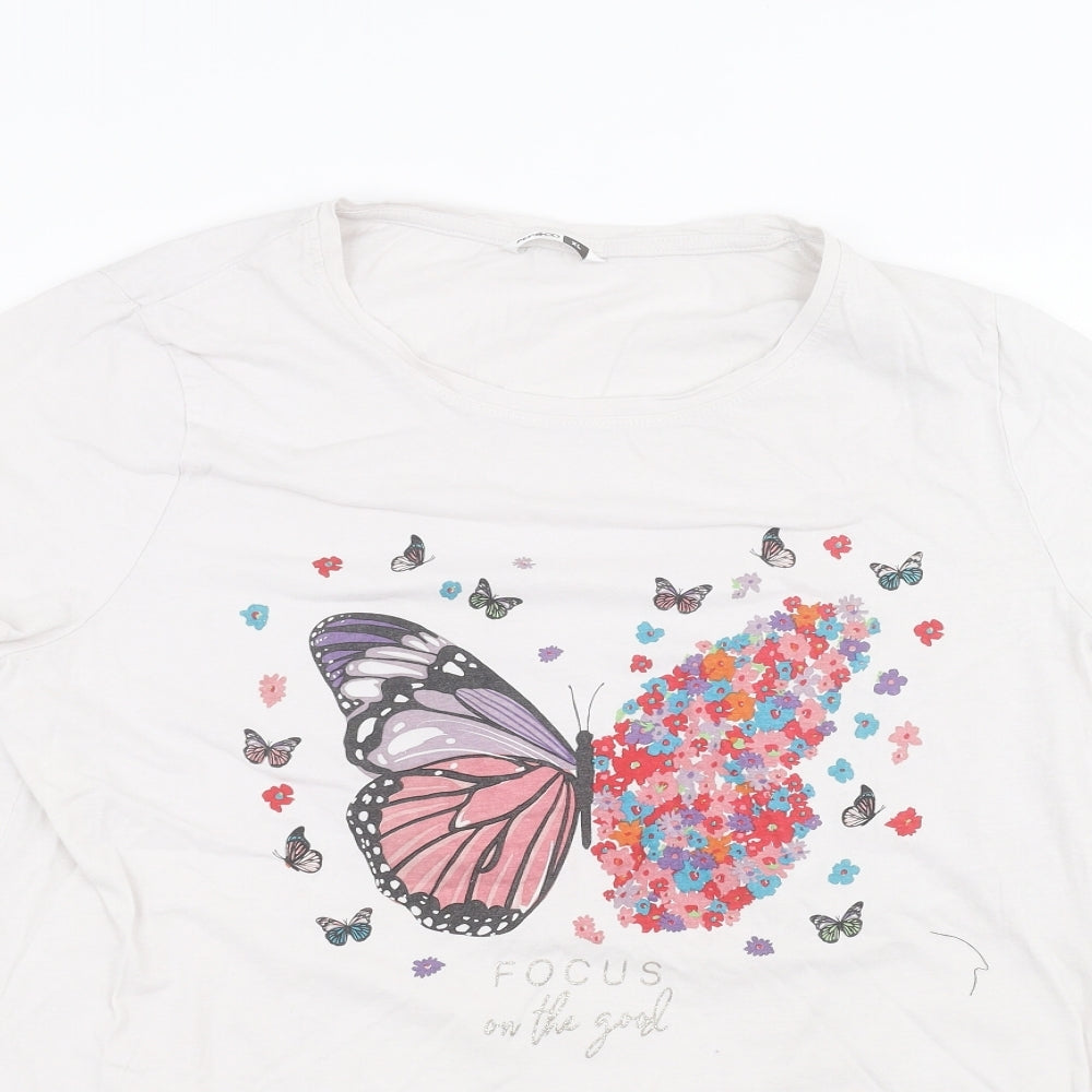 PEP&CO Womens White   Basic T-Shirt Size XL