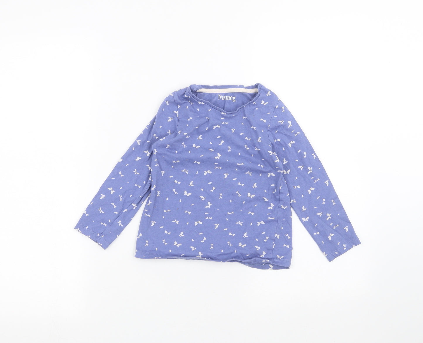 Nutmeg Girls Blue   Basic T-Shirt Size 4-5 Years