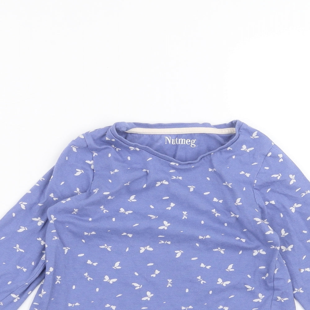 Nutmeg Girls Blue   Basic T-Shirt Size 4-5 Years