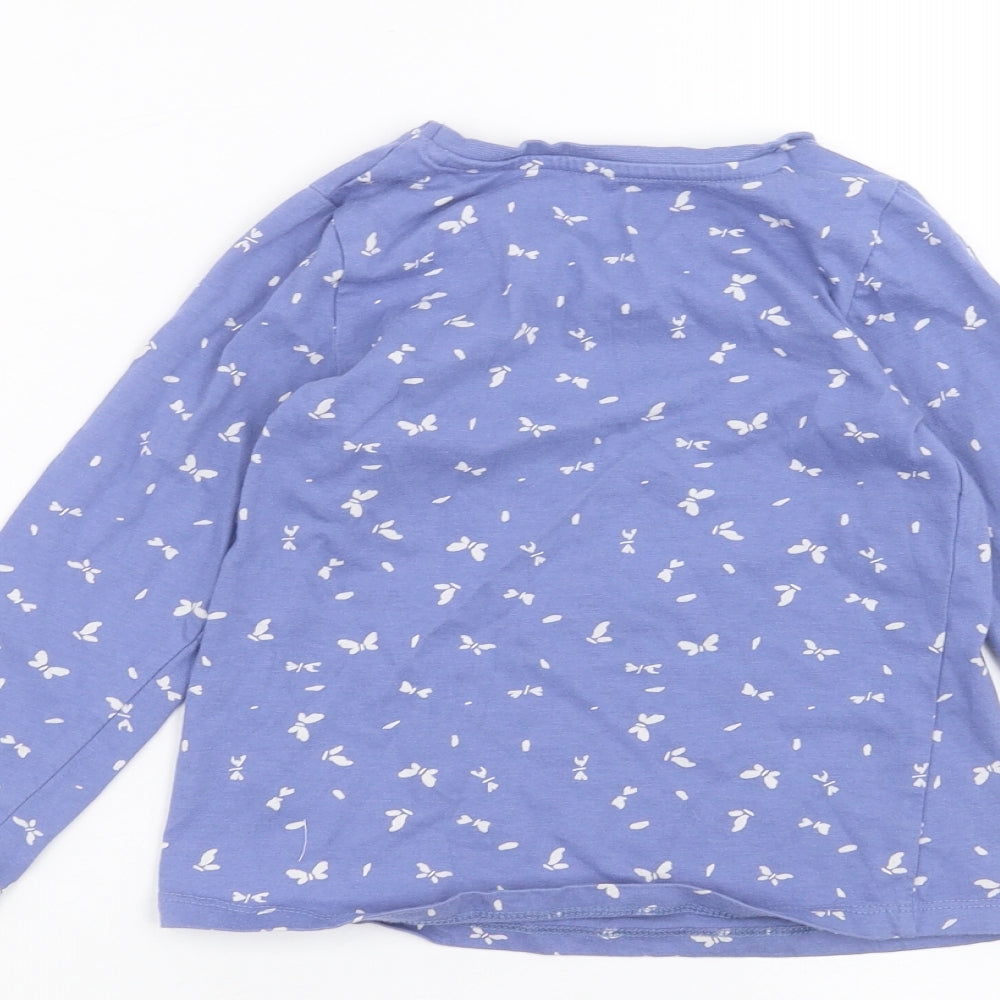 Nutmeg Girls Blue   Basic T-Shirt Size 4-5 Years