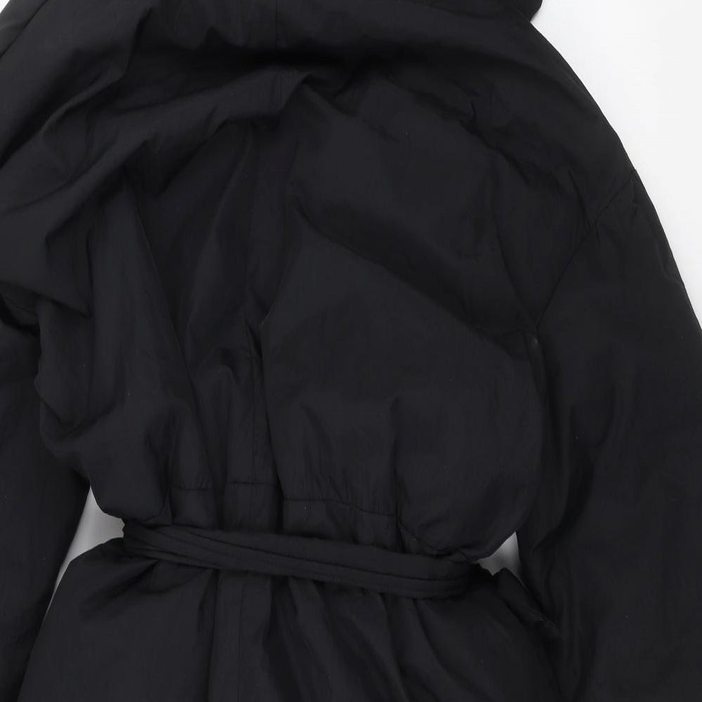 Boohoo Womens Black   Parka Coat Size 12