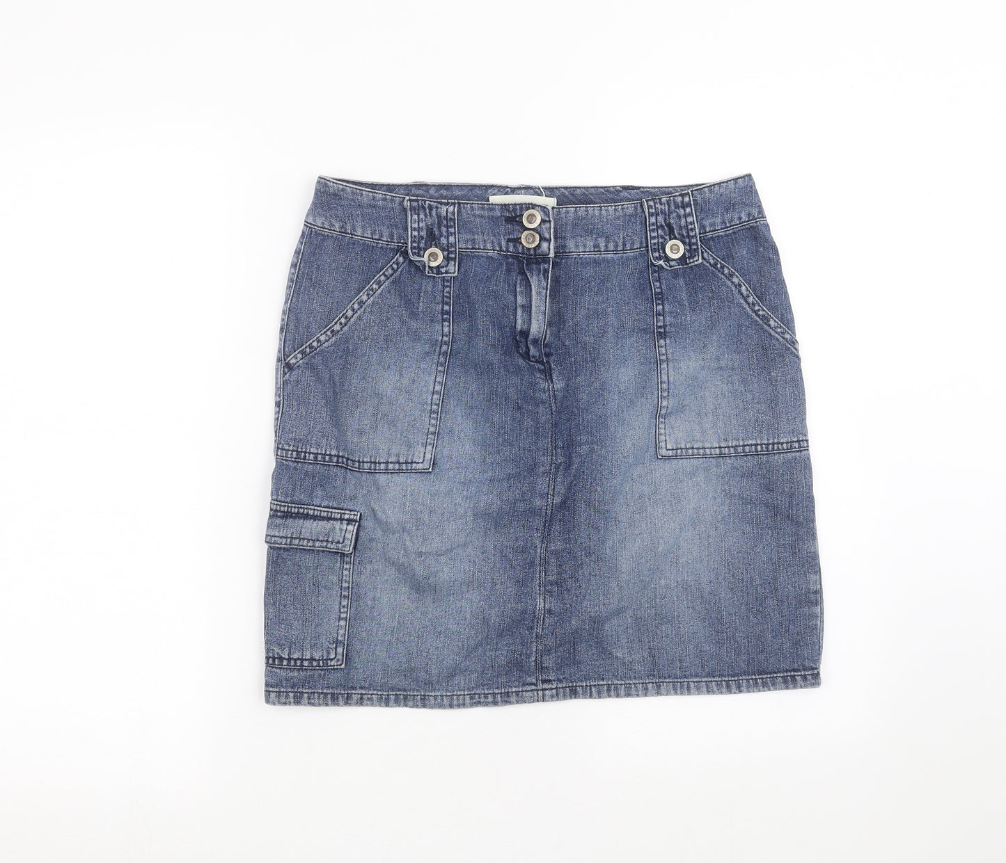 Preworn Womens Blue   Mini Skirt Size 12