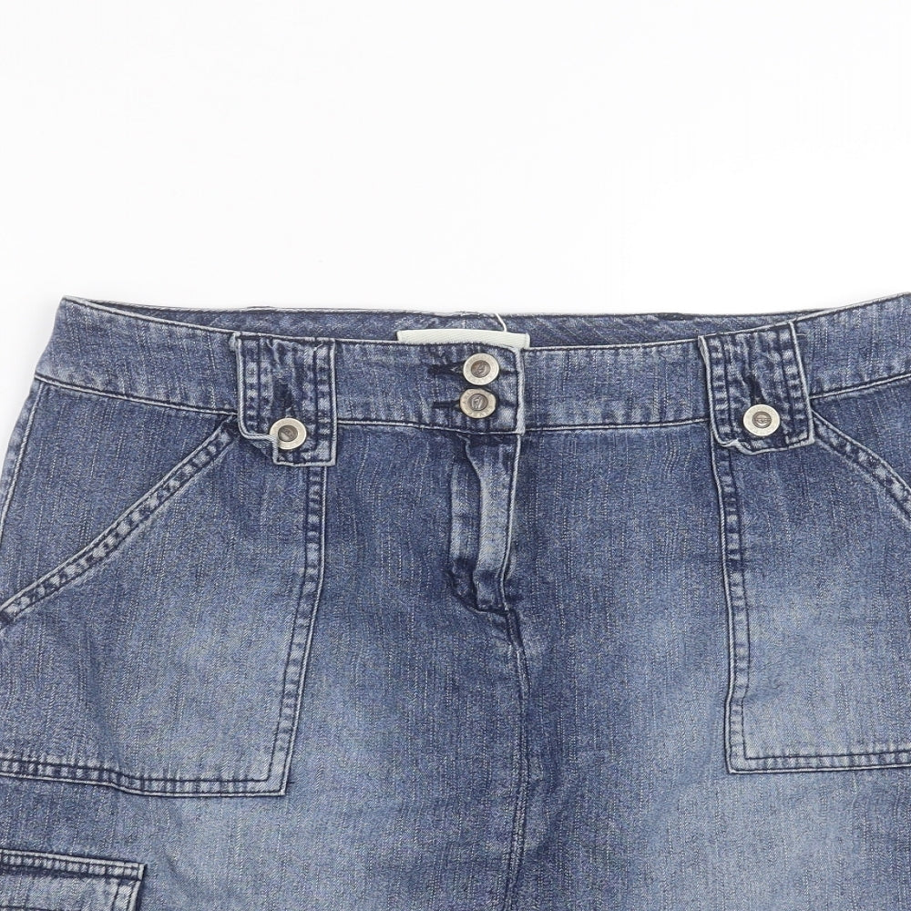 Preworn Womens Blue   Mini Skirt Size 12