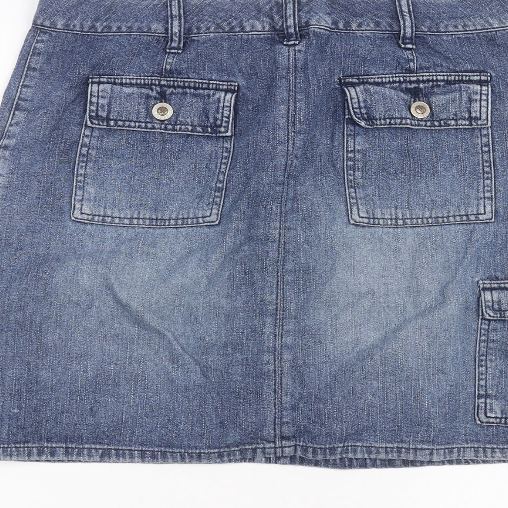 Preworn Womens Blue   Mini Skirt Size 12