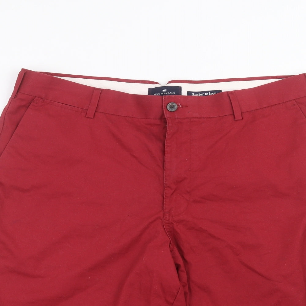 Marks and Spencer Mens Red   Chino Shorts Size 36 in