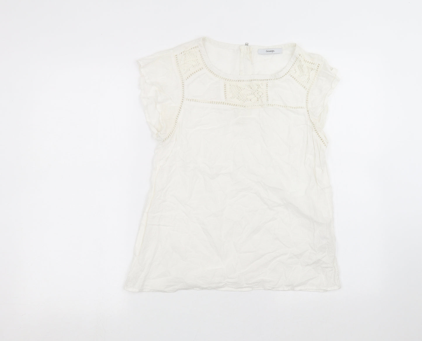George Womens White   Basic T-Shirt Size 12