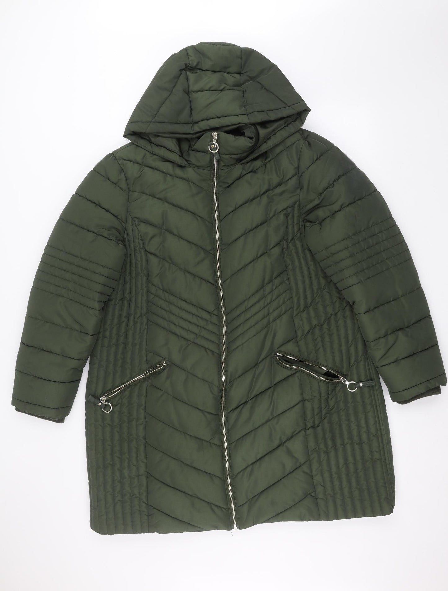 Evans Womens Green   Parka Coat Size 20