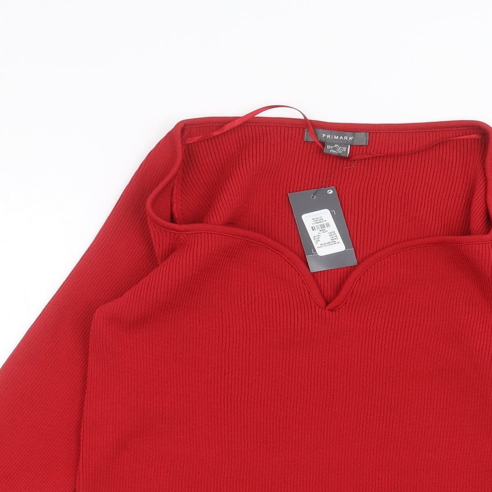 Primark Womens Red   Pullover Jumper Size XL