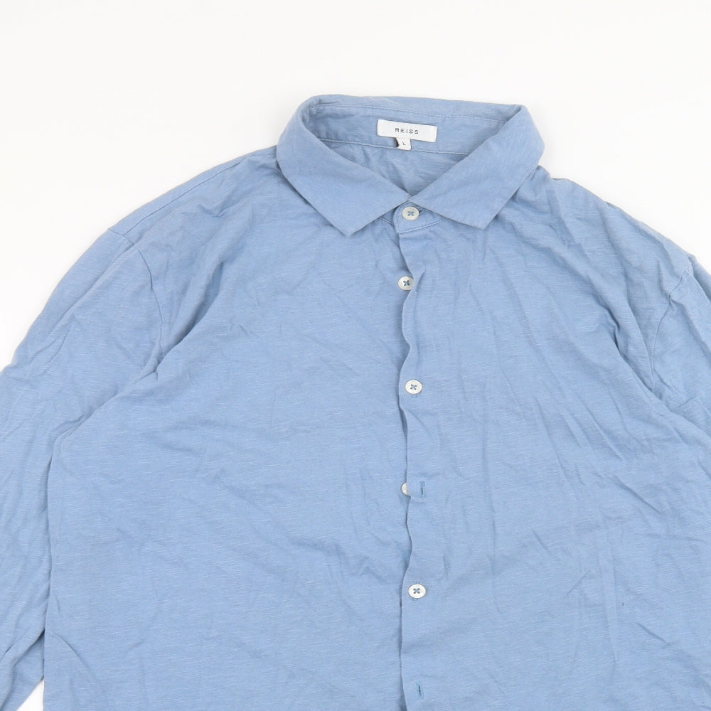 Reiss Mens Blue    Dress Shirt Size L