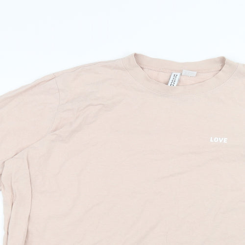 H&M Womens Pink   Basic T-Shirt Size L