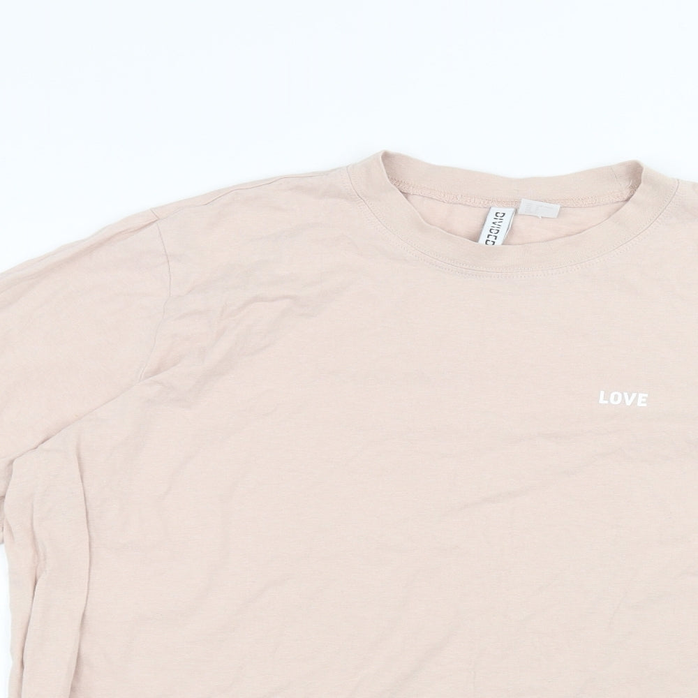 H&M Womens Pink   Basic T-Shirt Size L