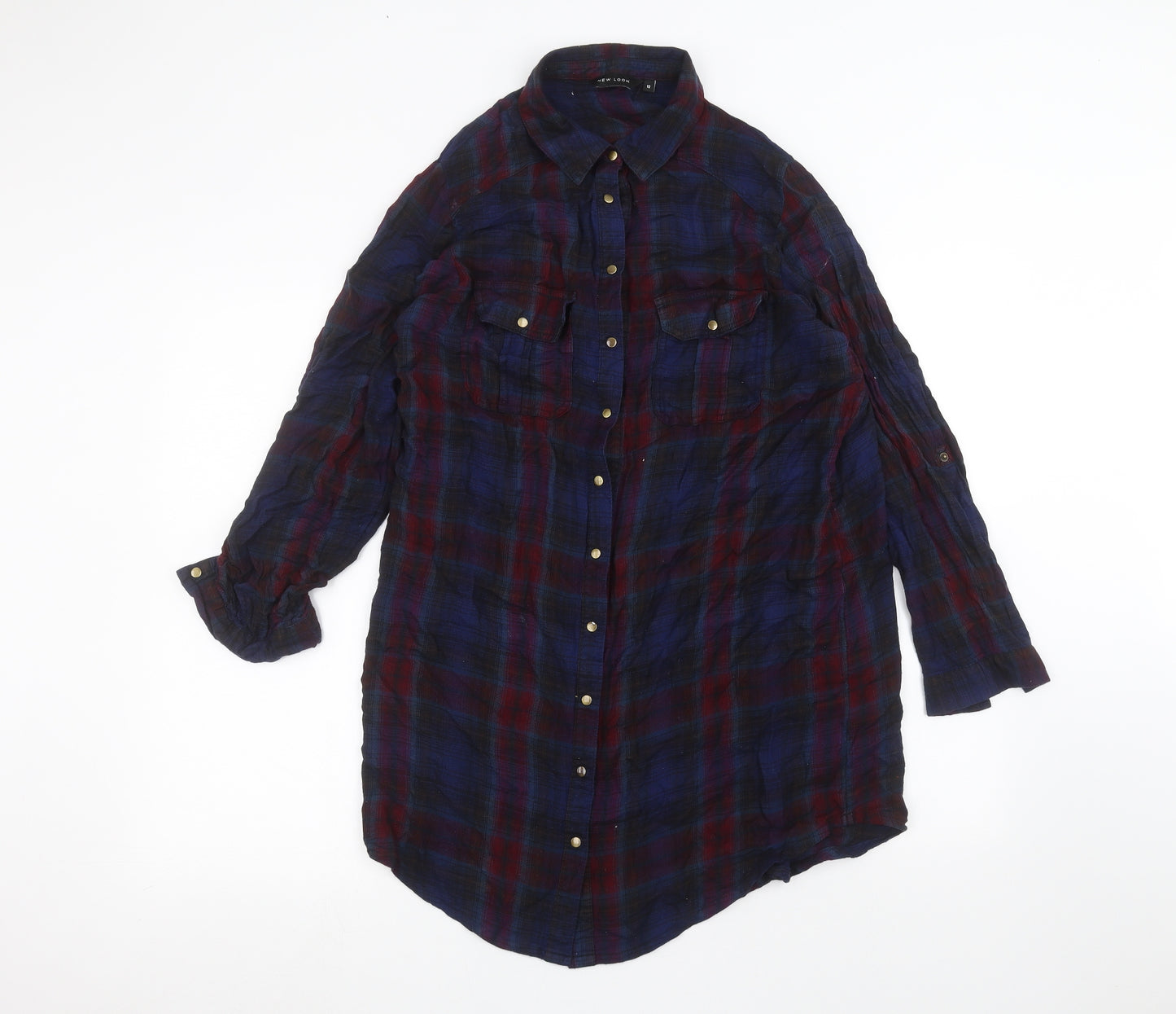 New Look Womens Blue   Basic Button-Up Size 12