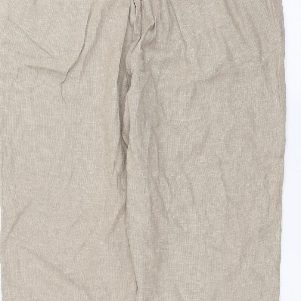 Nutmeg Womens Beige   Trousers  Size 14 L26 in
