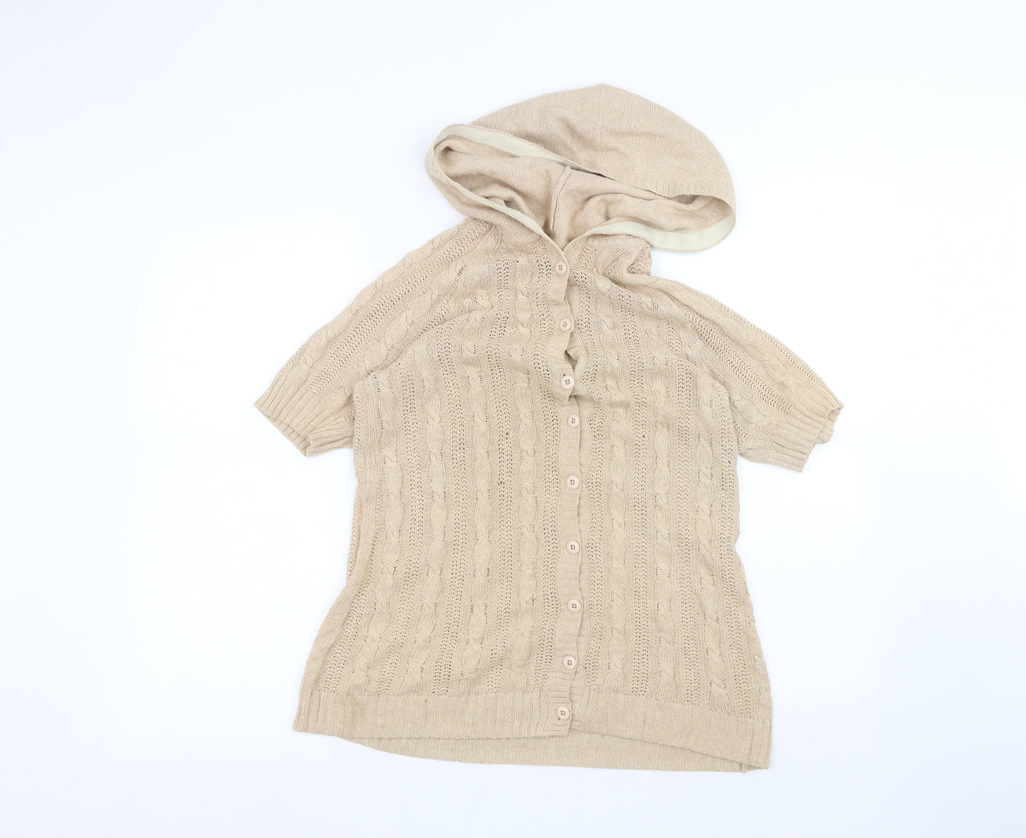 Preworn Womens Brown   Cardigan Hoodie Size L