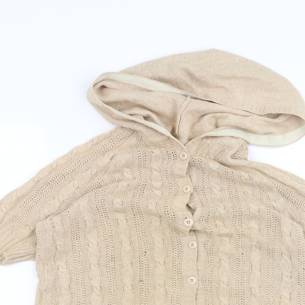Preworn Womens Brown   Cardigan Hoodie Size L