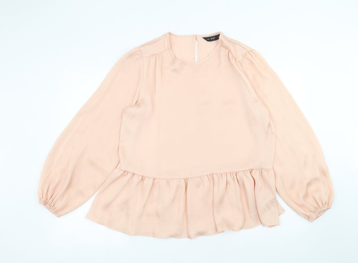 F&F Womens Pink Basic Blouse Size 14