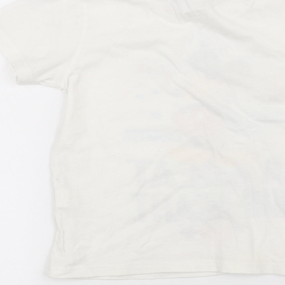 Disney Girls White   Basic T-Shirt Size 6-7 Years  - Disney