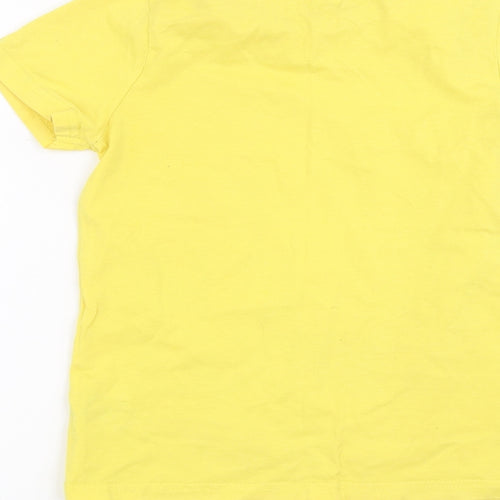Preworn Girls Yellow   Basic T-Shirt Size 8 Years