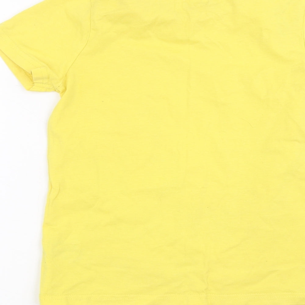 Preworn Girls Yellow   Basic T-Shirt Size 8 Years