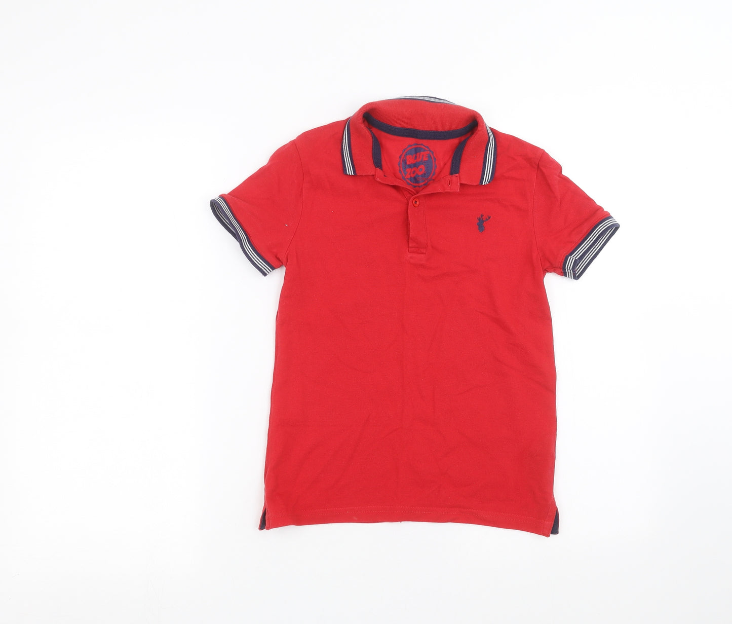 Blue Zoo Boys Red   Basic Polo Size 7-8 Years