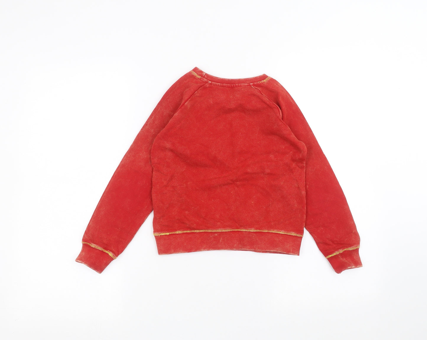 Justice League Boys Red   Pullover Jumper Size 6-7 Years