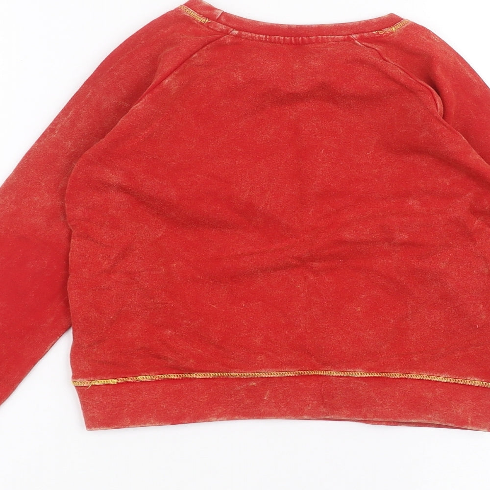 Justice League Boys Red   Pullover Jumper Size 6-7 Years