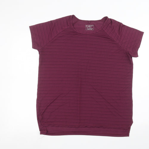 workout Womens Purple   Basic T-Shirt Size 14
